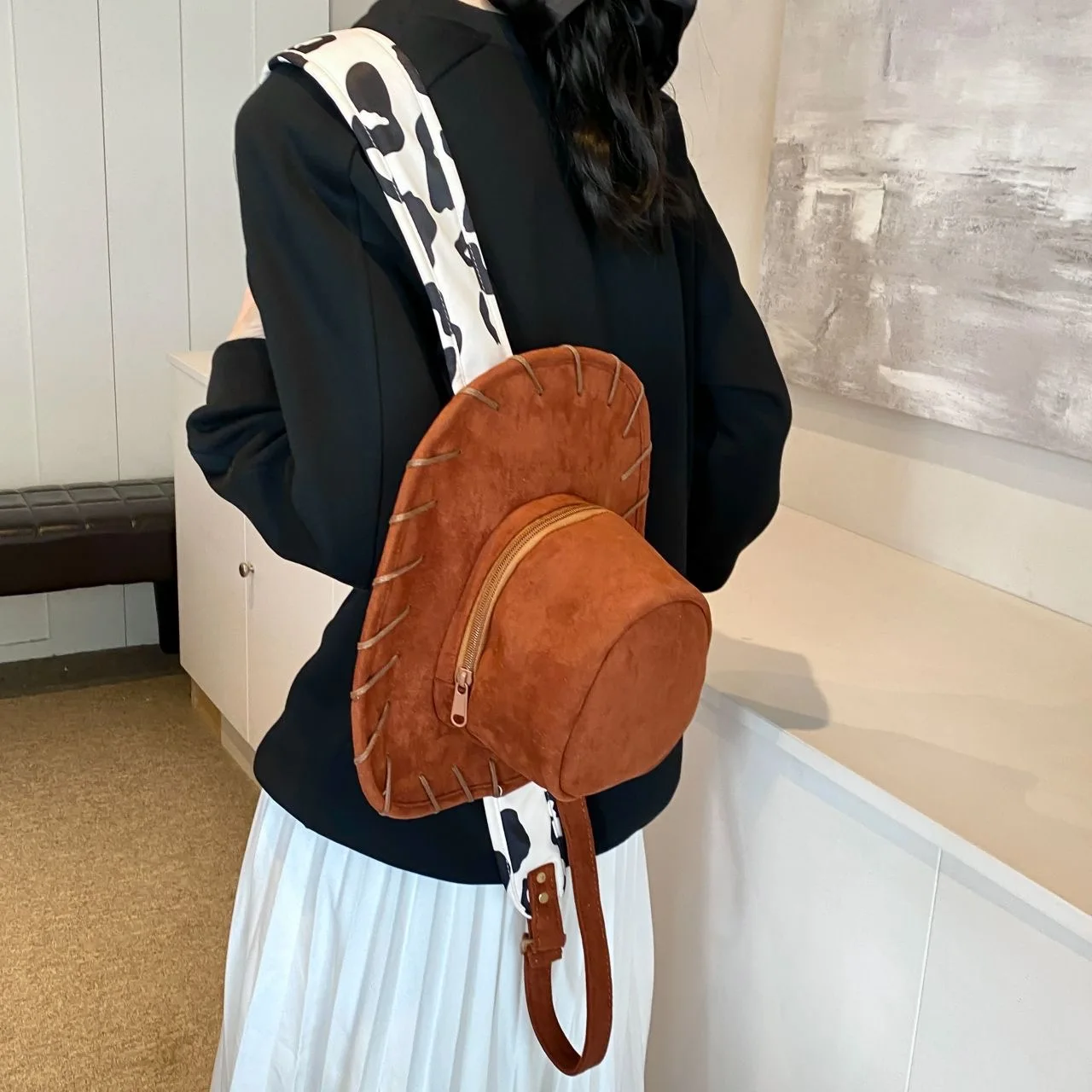 Cartoon Toy Story Woody Cowboy Hat Backpack Cute Fashion Creative Backpack Student Fashion Leisure Bag Outdoor Travel