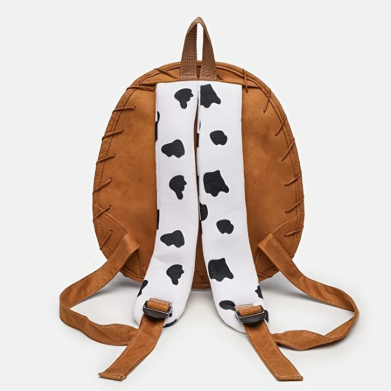 Cartoon Toy Story Woody Hat Backpack Cute Large Capacity Travel Backpack Cow Print Straps Unisex Backpack Travel