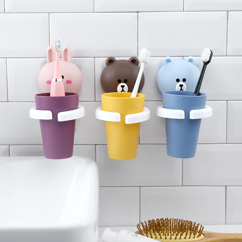 Cartoon Wall Mount Tooth Brushing Cup Cartoon Wall Mount Tooth Brushing Cup