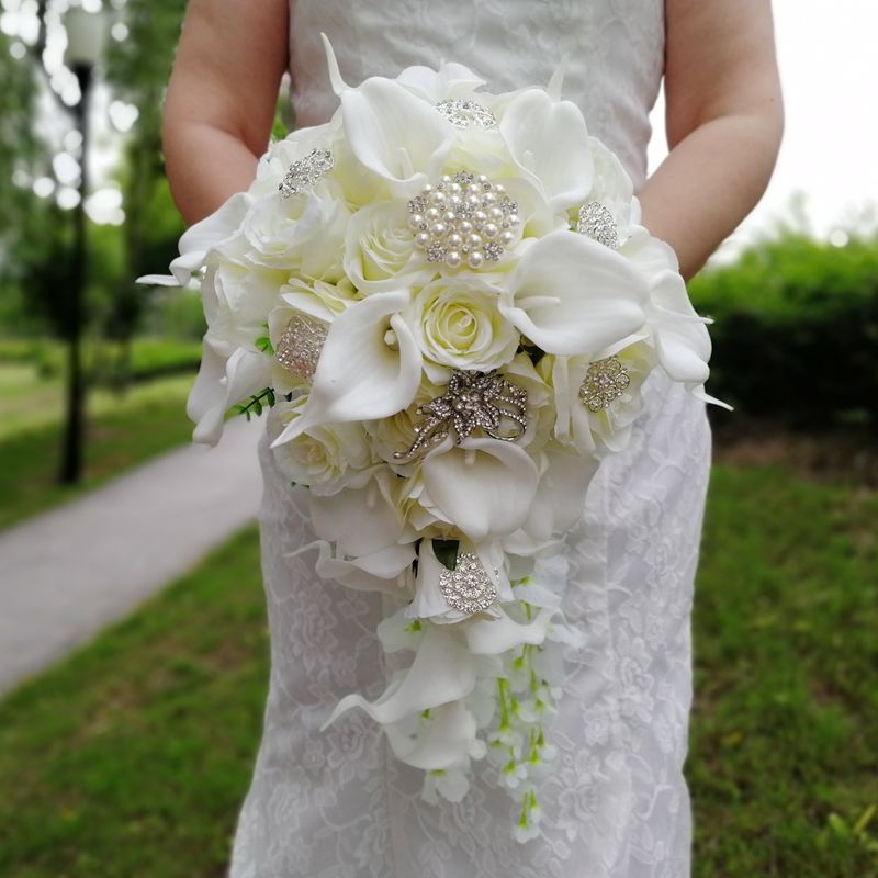 Cascading Arrangement Artificial Bridal Bouquet Cascading Arrangement Artificial Bridal Bouquet