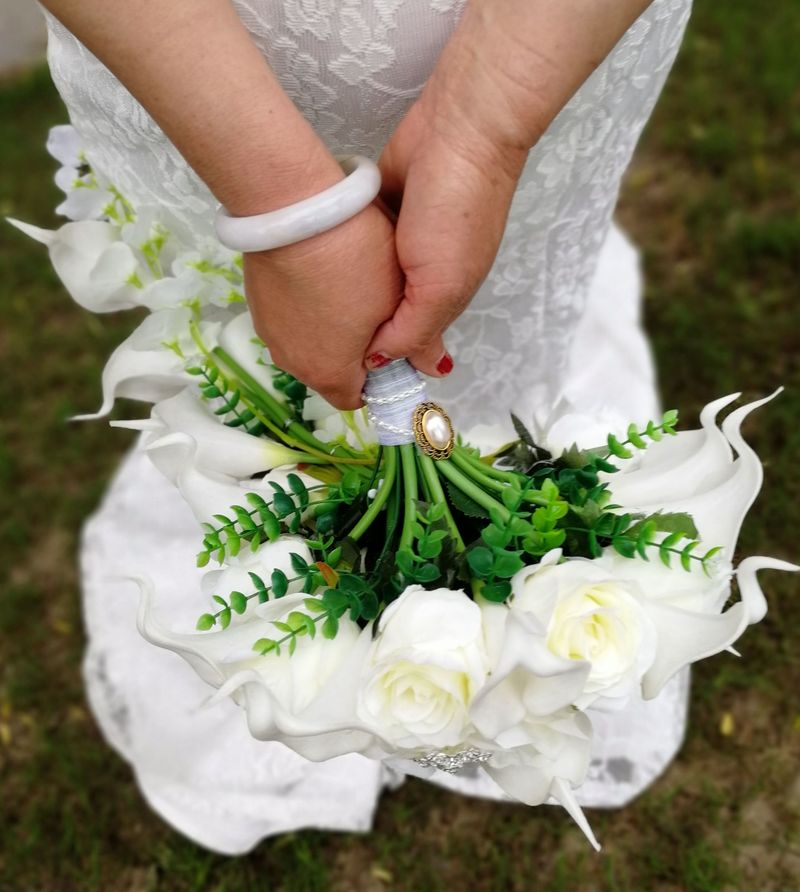 Cascading Arrangement Artificial Bridal Bouquet