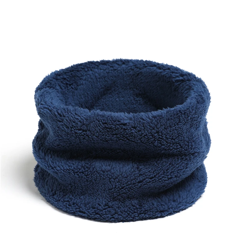 Cashmere Warm Collor Ring Winter Scarf Solid Plush Thick Outdoor Sports Men Women Children Neckerchief Full Face Mask