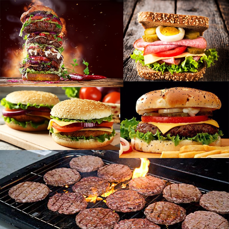 Cast Aluminum Burger Patty Press