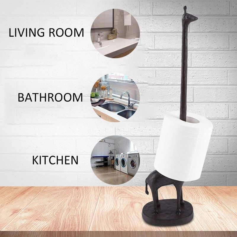 Cast Iron Giraffe Paper Towel Holder