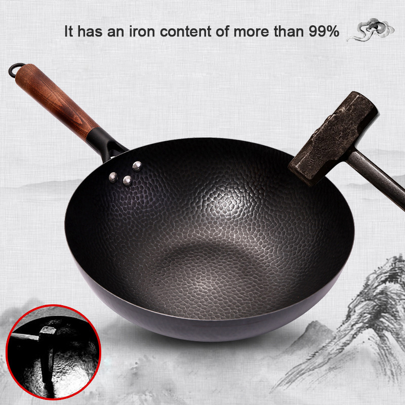 Cast Iron Wok Non-Coated Cookware Cast Iron Wok Non-Coated Cookware