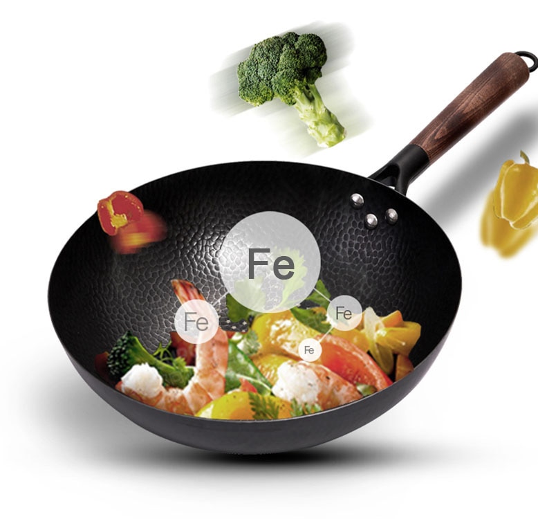 Cast Iron Wok Non-Coated Cookware Cast Iron Wok Non-Coated Cookware