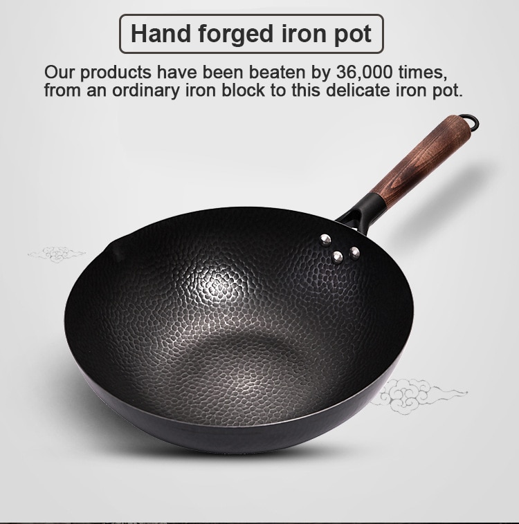 Cast Iron Wok Non-Coated Cookware Cast Iron Wok Non-Coated Cookware