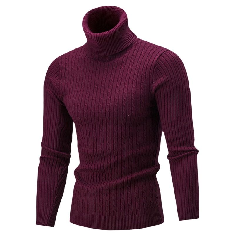 Casual Knitted Turtleneck Sweater for Men