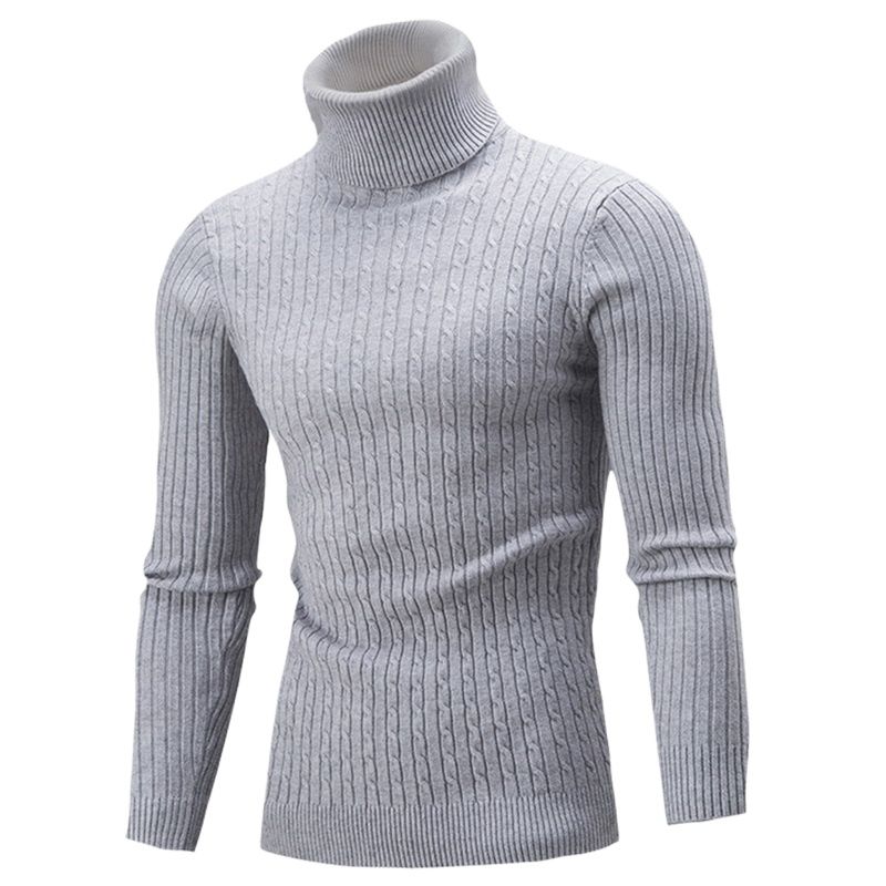 Casual Knitted Turtleneck Sweater for Men