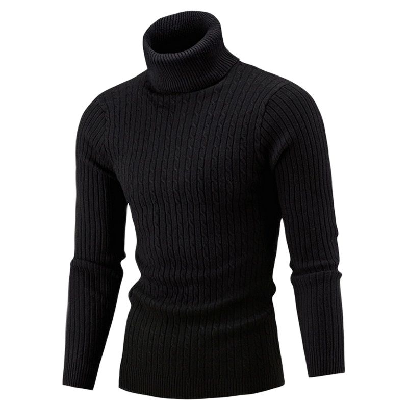 Casual Knitted Turtleneck Sweater for Men