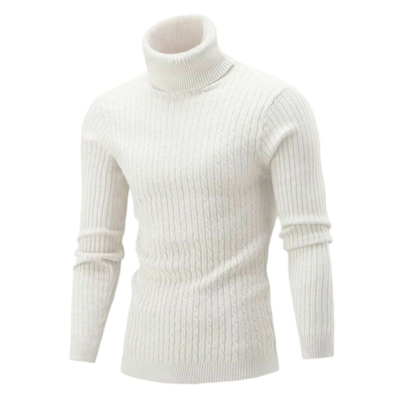 Casual Knitted Turtleneck Sweater for Men