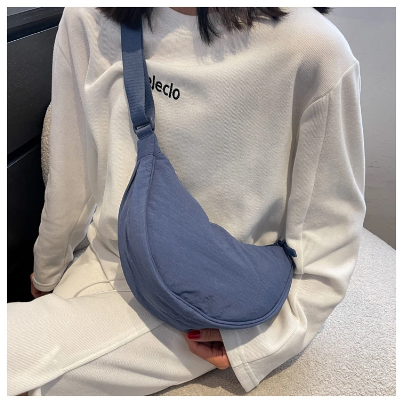Casual Nylon Hobos Crossbody Bag for Women Shoulder Bag Woman Half Moon Chest Bags Tote Lady Travel Shopper Bag Female Casual Nylon Hobos Crossbody Bag for Women Shoulder Bag Woman Half Moon Chest Bags Tote Lady Travel Shopper Bag Female