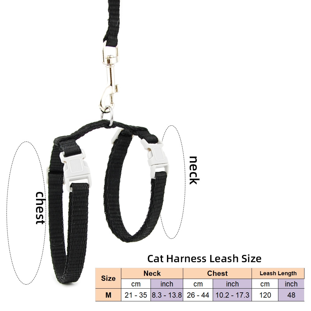 Cat and Dog Harness and Leash Set