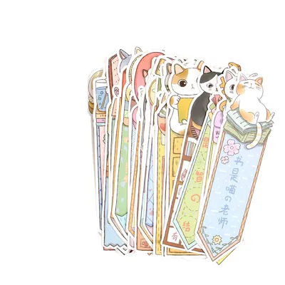 Cat Bookmarks Cute Animal Bookmarks (30pcs) Cat Bookmarks Cute Animal Bookmarks (30pcs)