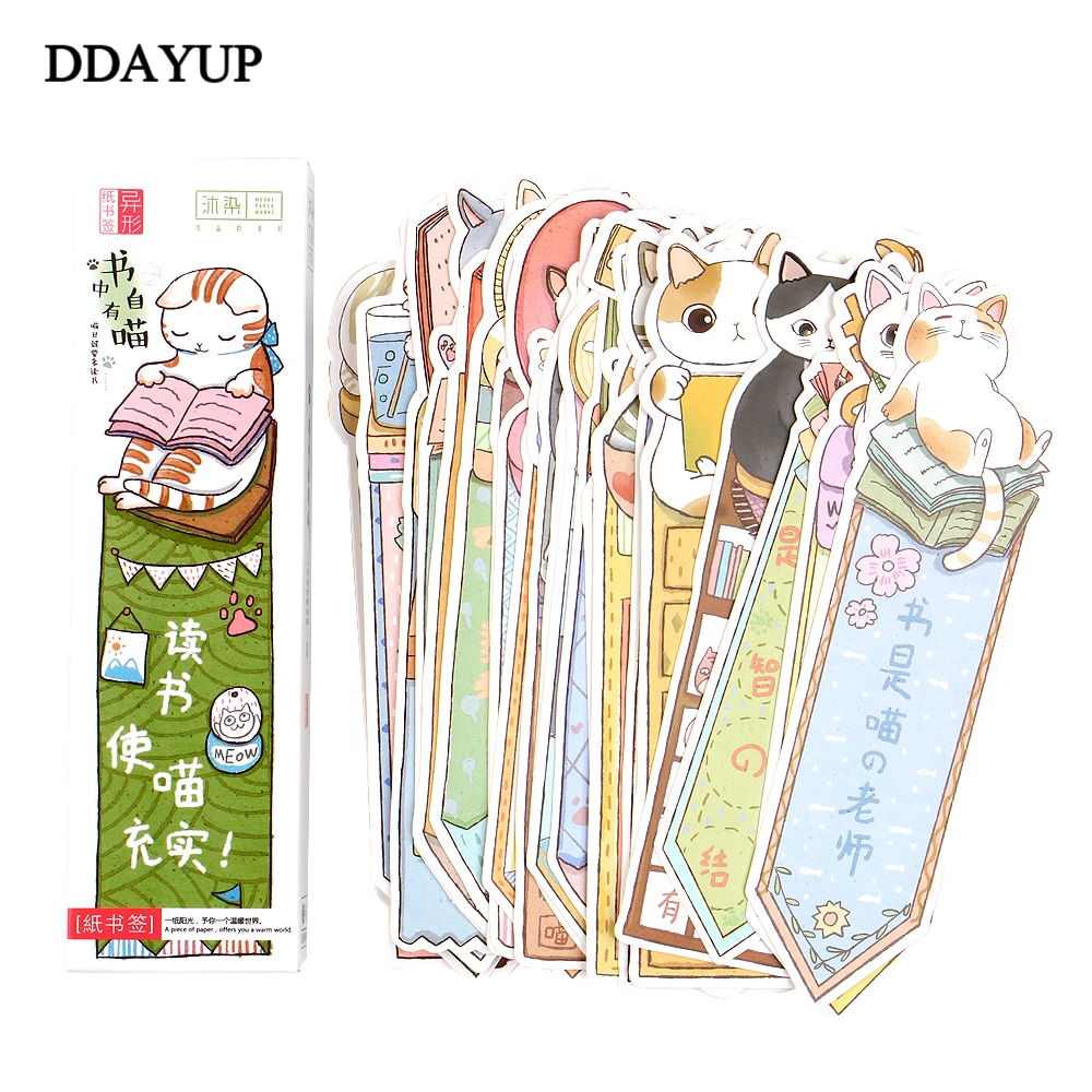 Cat Bookmarks Cute Animal Bookmarks (30pcs) Cat Bookmarks Cute Animal Bookmarks (30pcs)