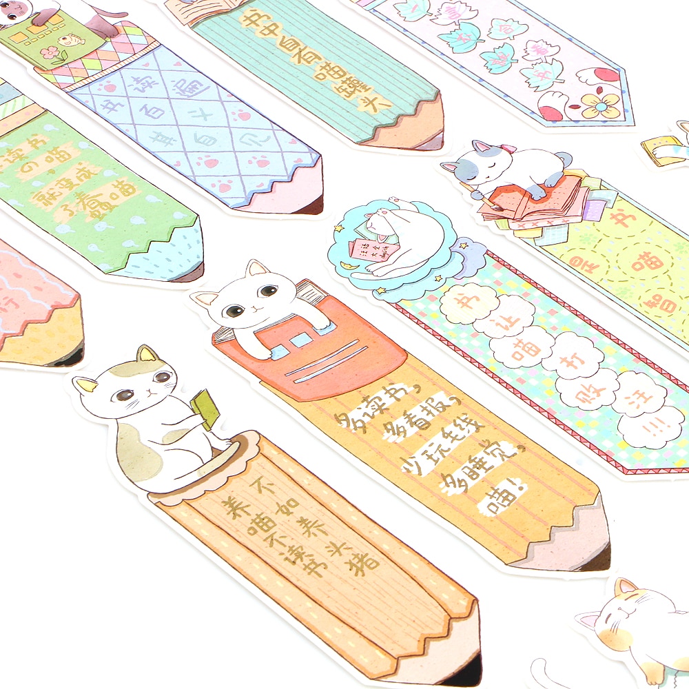 Cat Bookmarks Cute Animal Bookmarks (30pcs) Cat Bookmarks Cute Animal Bookmarks (30pcs)
