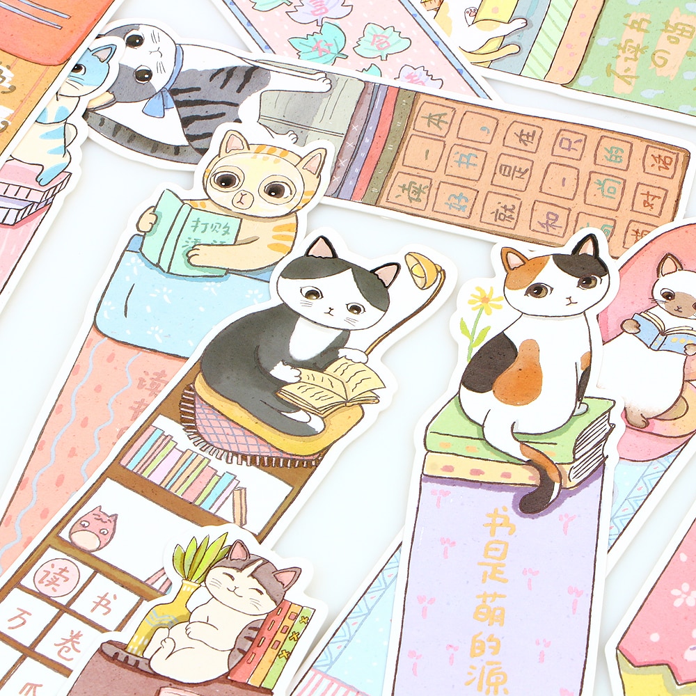 Cat Bookmarks Cute Animal Bookmarks (30pcs) Cat Bookmarks Cute Animal Bookmarks (30pcs)