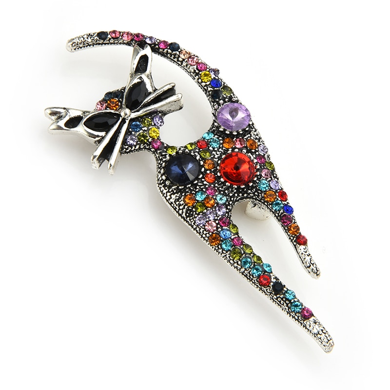 Cat Brooch Multi-Color Animal Pin