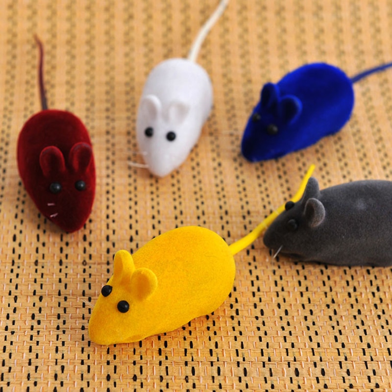 Cat Chew Toys Random Color Mouse Toys (5 pcs) Cat Chew Toys Random Color Mouse Toys (5 pcs)
