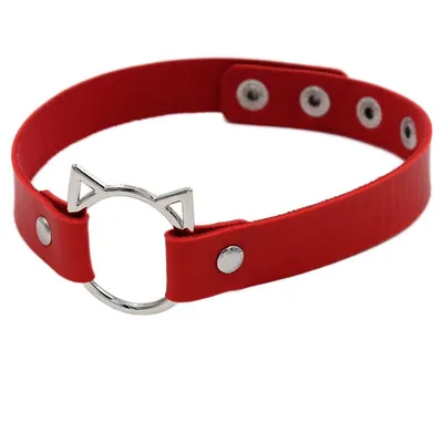Cat Choker Leather Neck Jewelry Cat Choker Leather Neck Jewelry