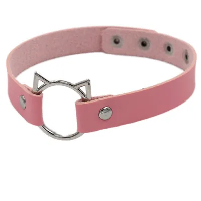Cat Choker Leather Neck Jewelry Cat Choker Leather Neck Jewelry