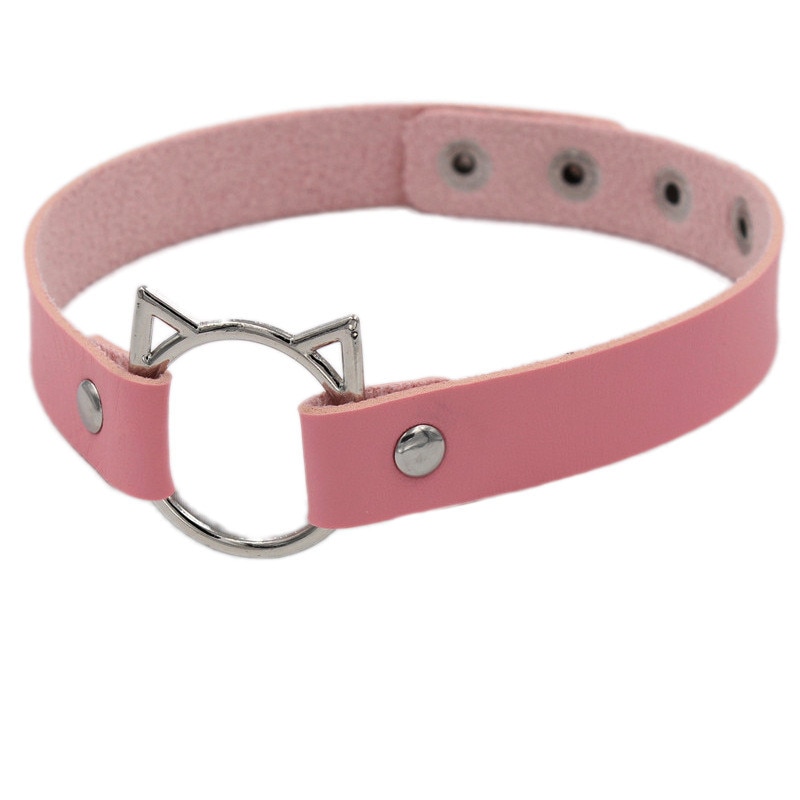Cat Choker Leather Neck Jewelry Cat Choker Leather Neck Jewelry