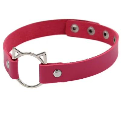 Cat Choker Leather Neck Jewelry Cat Choker Leather Neck Jewelry