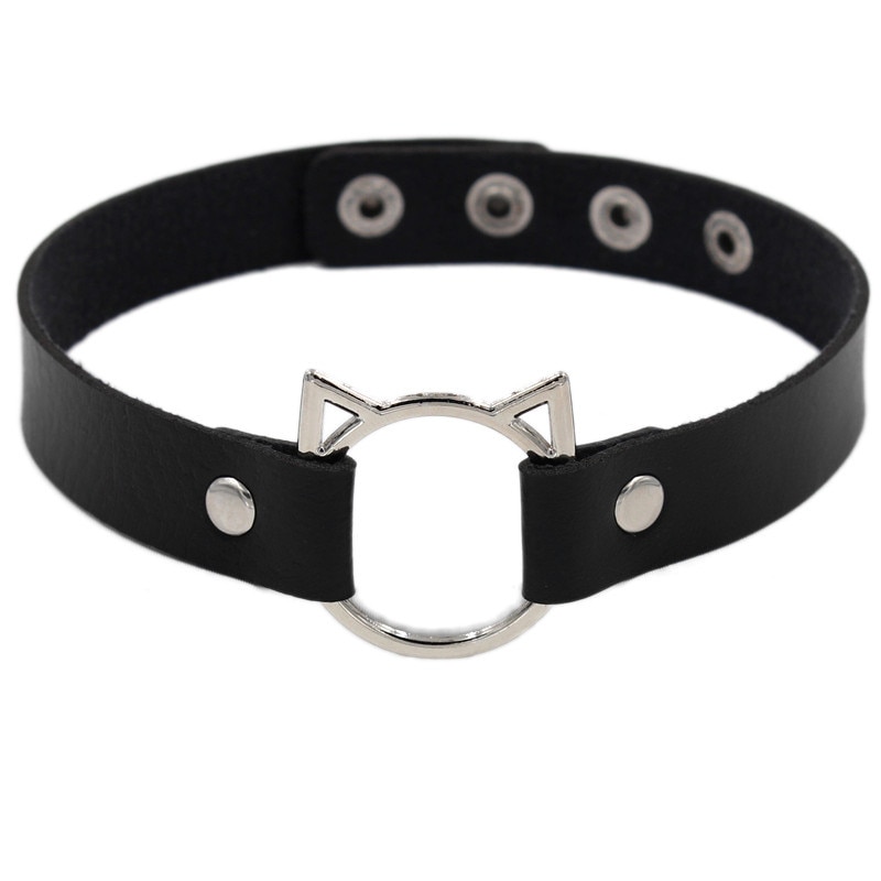 Cat Choker Leather Neck Jewelry Cat Choker Leather Neck Jewelry