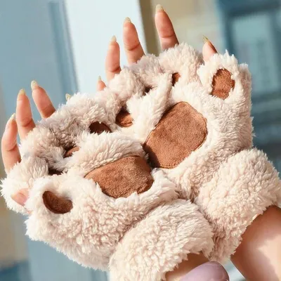 Cat Claw Gloves Fingerless Mittens