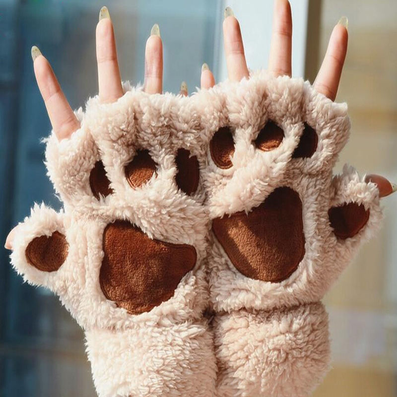 Cat Claw Gloves Fingerless Mittens