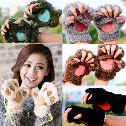 Cat Claw Gloves Fingerless Mittens