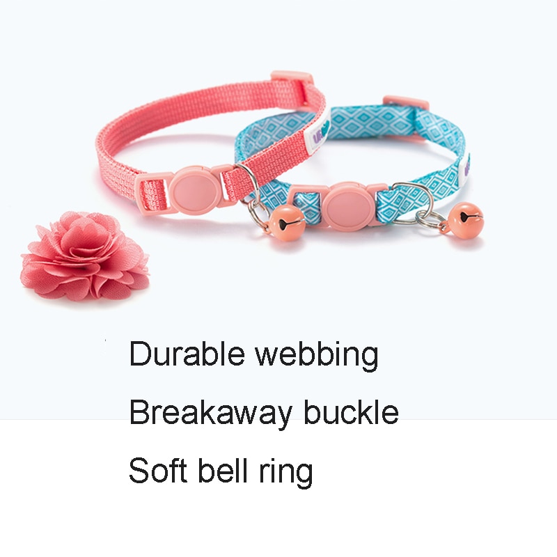 Cat Collars with Bell Cute Collars (2 Pcs) Cat Collars with Bell Cute Collars (2 Pcs)