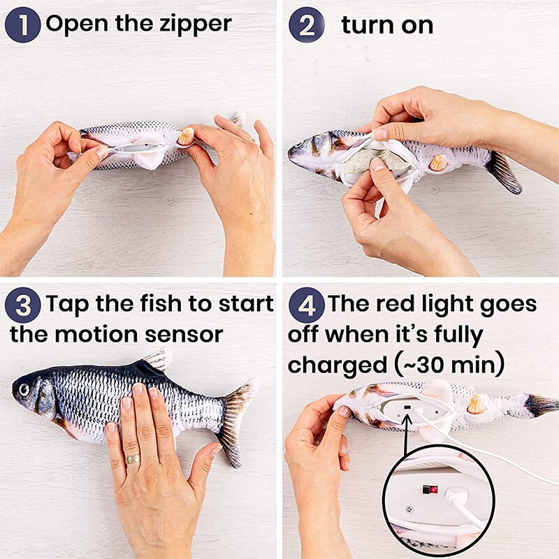Cat Dog Toy Fish USB Charger Electric Floppy Interactive Fish Training Molar Toy Realistic Fish Pet Chew Bite Accessorie Cat Dog Toy Fish USB Charger Electric Floppy Interactive Fish Training Molar Toy Realistic Fish Pet Chew Bite Accessorie