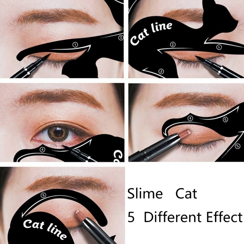 Cat Eyeliner Stencil Makeup Guide (2 pcs)
