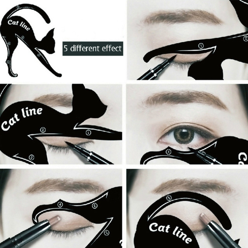 Cat Eyeliner Stencil Makeup Guide (2 pcs)