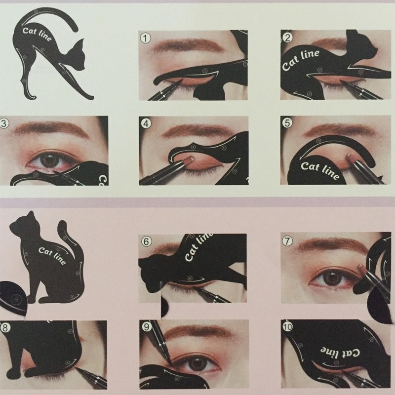 Cat Eyeliner Stencil Makeup Guide (2 pcs)