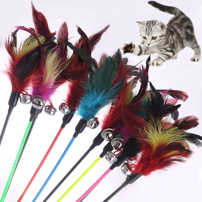 Cat Feather Wand Pet Toy Stick Cat Feather Wand Pet Toy Stick