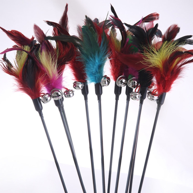Cat Feather Wand Pet Toy Stick Cat Feather Wand Pet Toy Stick
