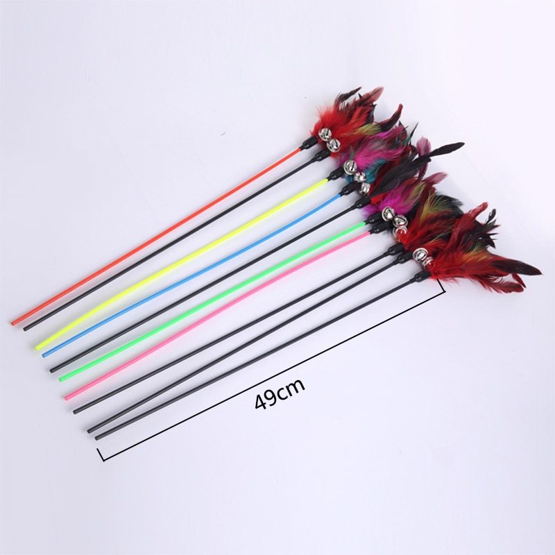 Cat Feather Wand Pet Toy Stick Cat Feather Wand Pet Toy Stick