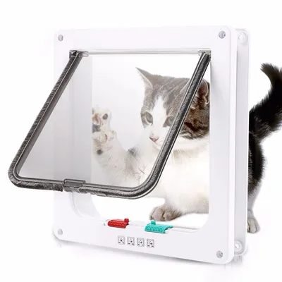 Cat Flap Door With 4 Way Lock Cat Flap Door With 4 Way Lock