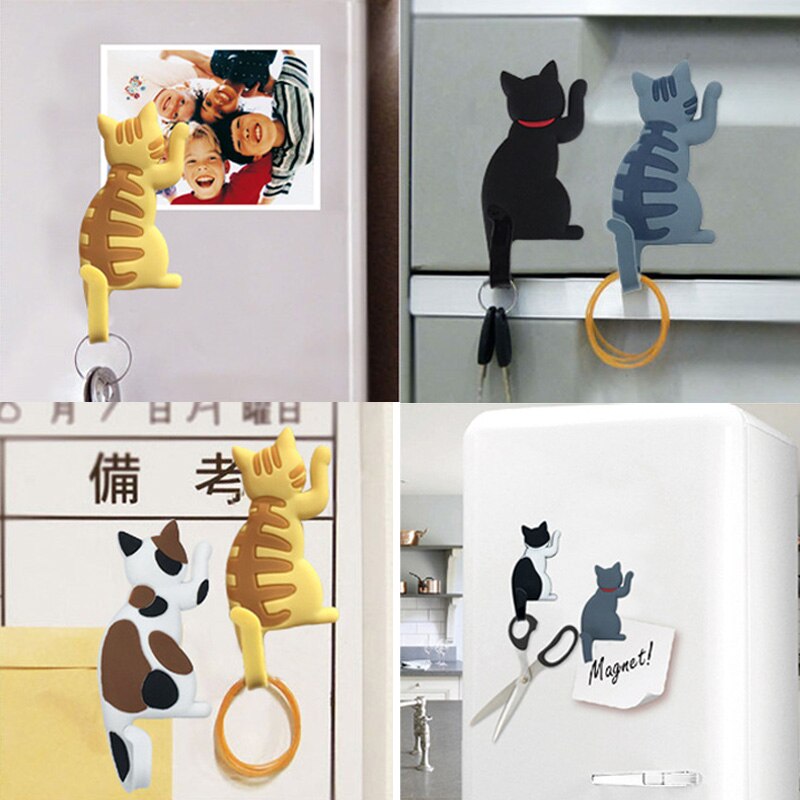 Cat Fridge Magnet Cute Hanging Hook Cat Fridge Magnet Cute Hanging Hook