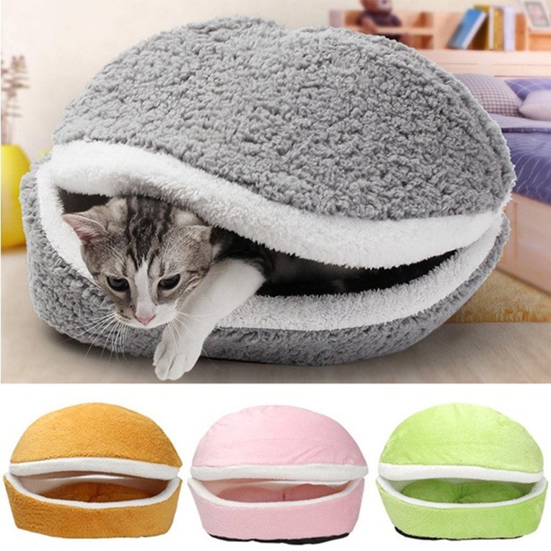 Cat Hamburger Bed Soft Pet Cushion Cat Hamburger Bed Soft Pet Cushion