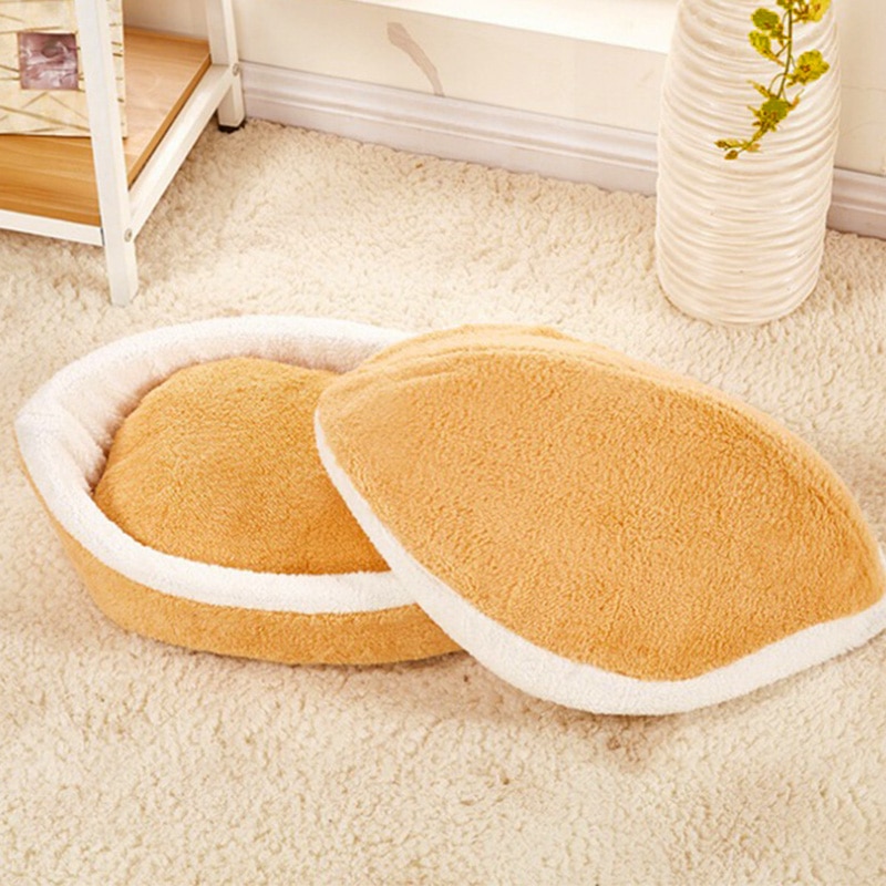 Cat Hamburger Bed Soft Pet Cushion Cat Hamburger Bed Soft Pet Cushion