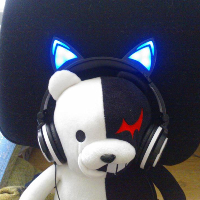 Cat Headphones Glowing Cat Ears Cat Headphones Glowing Cat Ears