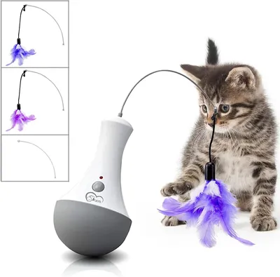 Cat Interactive Toys Funny Feather Kitten Teaser Indoor Play Automatic Toy Gift Cat Feather Toy Cat Interactive Toys Funny Feather Kitten Teaser Indoor Play Automatic Toy Gift Cat Feather Toy