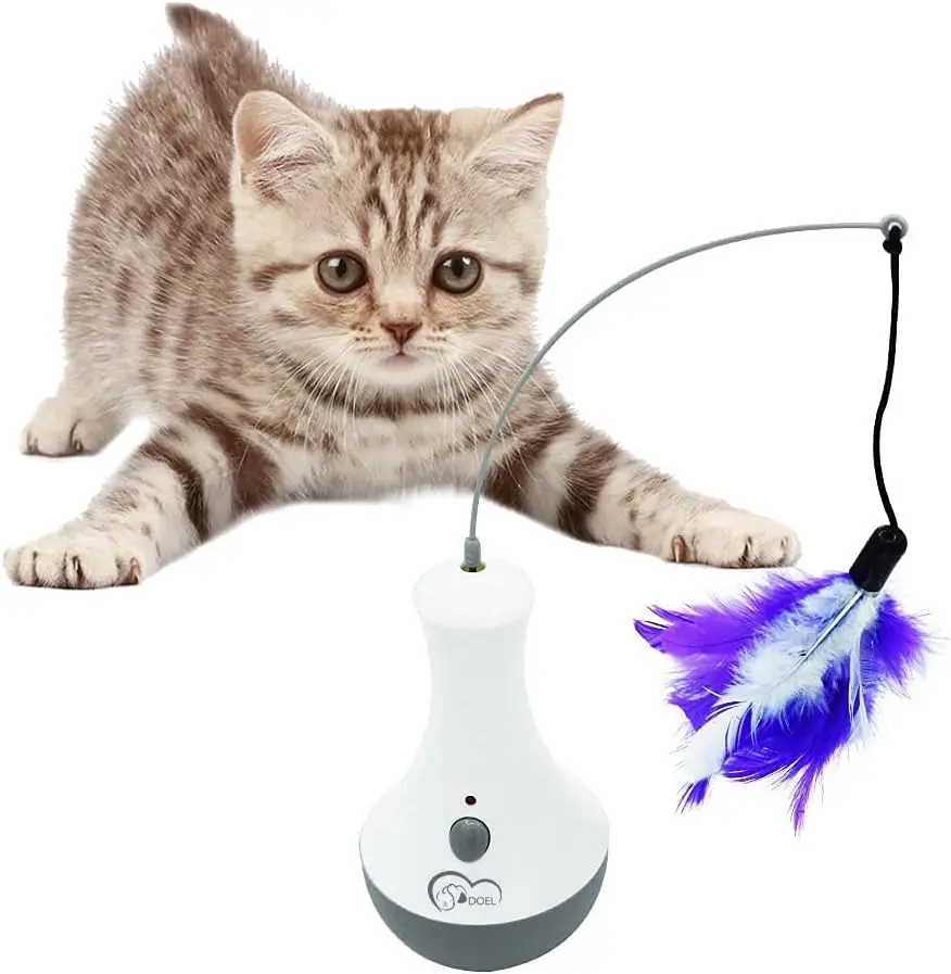 Cat Interactive Toys Funny Feather Kitten Teaser Indoor Play Automatic Toy Gift Cat Feather Toy Cat Interactive Toys Funny Feather Kitten Teaser Indoor Play Automatic Toy Gift Cat Feather Toy