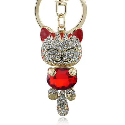 Cat Keychain Smiling Cat Keyring Cat Keychain Smiling Cat Keyring