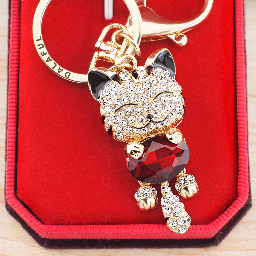 Cat Keychain Smiling Cat Keyring Cat Keychain Smiling Cat Keyring