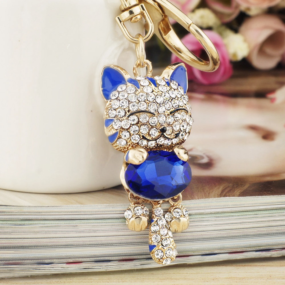 Cat Keychain Smiling Cat Keyring Cat Keychain Smiling Cat Keyring