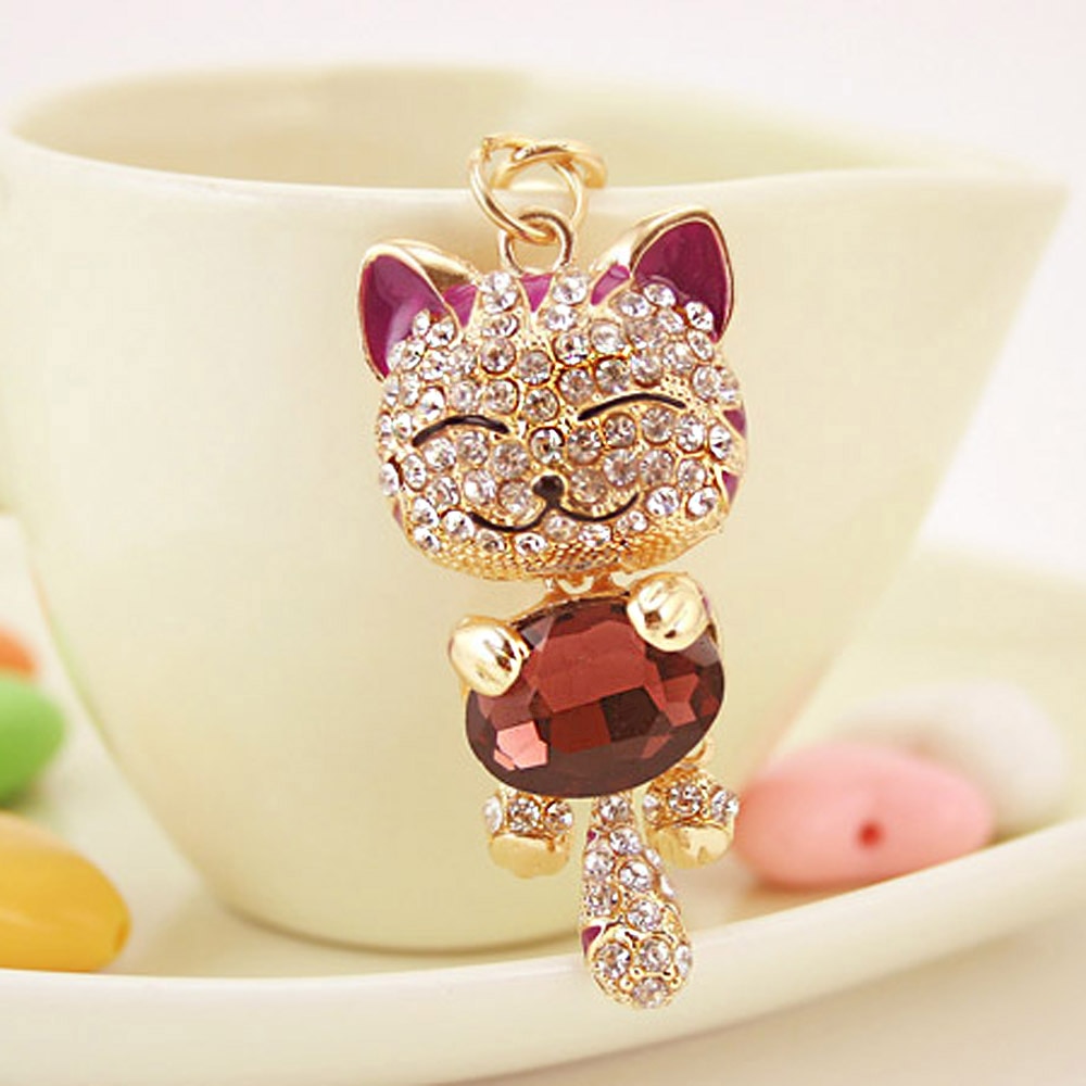 Cat Keychain Smiling Cat Keyring Cat Keychain Smiling Cat Keyring